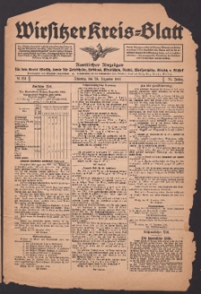 Wirsitzer Kreis-Blatt: Amtliches Publikationsorgan für den Kreis Wirsitz 1914.12.29 Jg.70 Nr151