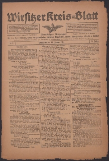 Wirsitzer Kreis-Blatt: Amtlicher Anzeiger für den Kreis Wirsitz 1918.01.19 Jg.74 Nr8