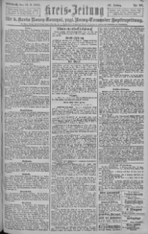 Kreis-Zeitung für d. Kreis Nowy-Tomysl : zugl. Nowy-Tomysler Hopfenzeitung = Orędownik Urzędowy na powiat Nowotomyski 1921.06.15 Jg.46 Nr68