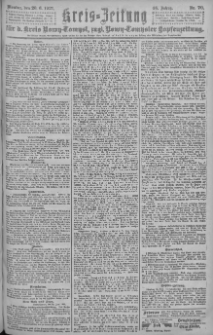 Kreis-Zeitung für d. Kreis Nowy-Tomysl: zugl. Nowy-Tomysler Hopfenzeitung = Orędownik Urzędowy na powiat Nowotomyski 1921.06.20 Jg.46 Nr70