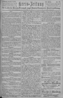 Kreis-Zeitung für d. Kreis Nowy-Tomysl: zugl. Nowy-Tomysler Hopfenzeitung = Orędownik Urzędowy na powiat Nowotomyski 1921.07.06 Jg.46 Nr76