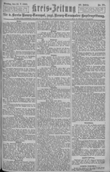 Kreis-Zeitung für d. Kreis Nowy-Tomysl: zugl. Nowy-Tomysler Hopfenzeitung = Orędownik Urzędowy na powiat Nowotomyski 1921.07.11 Jg.46 Nr78