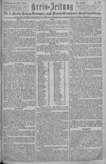 Kreis-Zeitung für d. Kreis Nowy-Tomysl: zugl. Nowy-Tomysler Hopfenzeitung = Orędownik Urzędowy na powiat Nowotomyski 1921.07.13 Jg.46 Nr79