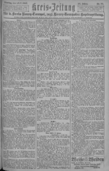 Kreis-Zeitung für d. Kreis Nowy-Tomysl: zugl. Nowy-Tomysler Hopfenzeitung = Orędownik Urzędowy na powiat Nowotomyski 1921.07.18 Jg.46 Nr81