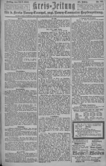 Kreis-Zeitung für d. Kreis Nowy-Tomysl: zugl. Nowy-Tomysler Hopfenzeitung = Orędownik Urzędowy na powiat Nowotomyski 1921.07.22 Jg.46 Nr83