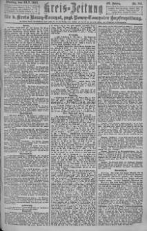 Kreis-Zeitung für d. Kreis Nowy-Tomysl: zugl. Nowy-Tomysler Hopfenzeitung = Orędownik Urzędowy na powiat Nowotomyski 1921.07.25 Jg.46 Nr84