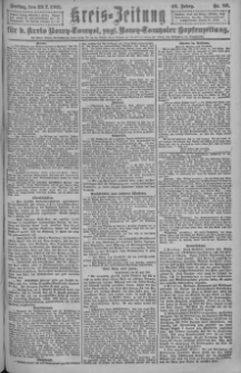 Kreis-Zeitung für d. Kreis Nowy-Tomysl: zugl. Nowy-Tomysler Hopfenzeitung = Orędownik Urzędowy na powiat Nowotomyski 1921.07.29 Jg.46 Nr86