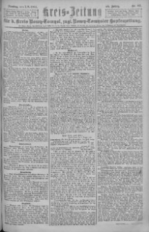 Kreis-Zeitung für d. Kreis Nowy-Tomysl: zugl. Nowy-Tomysler Hopfenzeitung = Orędownik Urzędowy na powiat Nowotomyski 1921.08.01