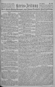 Kreis-Zeitung für d. Kreis Nowy-Tomysl: zugl. Nowy-Tomysler Hopfenzeitung = Orędownik Urzędowy na powiat Nowotomyski 1921.08.24 Jg.46 Nr96