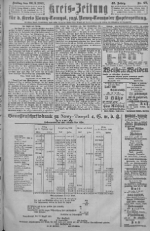 Kreis-Zeitung für d. Kreis Nowy-Tomysl: zugl. Nowy-Tomysler Hopfenzeitung = Orędownik Urzędowy na powiat Nowotomyski 1921.08.26 Jg.46 Nr97