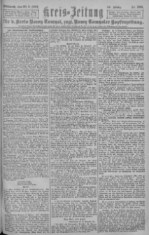 Kreis-Zeitung für d. Kreis Nowy-Tomysl: zugl. Nowy-Tomysler Hopfenzeitung = Orędownik Urzędowy na powiat Nowotomyski 1921.09.28 Jg.46 Nr108