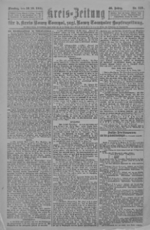 Kreis-Zeitung für d. Kreis Nowy-Tomysl: zugl. Nowy-Tomysler Hopfenzeitung 1921.10.10 Jg.46 Nr113