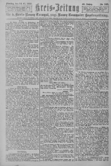 Kreis-Zeitung für d. Kreis Nowy-Tomysl: zugl. Nowy-Tomysler Hopfenzeitung 1921.11.14 Jg.46 Nr128