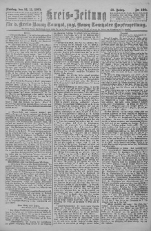 Kreis-Zeitung für d. Kreis Nowy-Tomysl: zugl. Nowy-Tomysler Hopfenzeitung 1921.11.21 Jg.46 Nr130