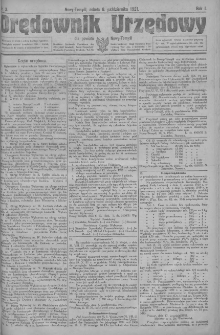 Orędownik Urzędowy dla powiatu Nowy-Tomyśl 1921.10.08 R.1 Nr3