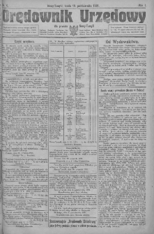 Orędownik Urzędowy dla powiatu Nowy-Tomyśl 1921.10.12 R.1 Nr4