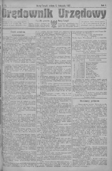 Orędownik Urzędowy dla powiatu Nowy-Tomyśl 1921.11.05 R.1 Nr11