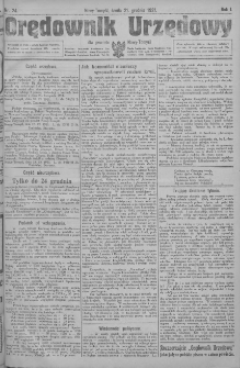 Orędownik Urzędowy dla powiatu Nowy-Tomyśl 1921.12.21 R.1 Nr24
