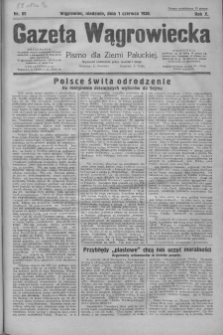 Gazeta Wągrowiecka: pismo dla ziemi pałuckiej 1930.06.01 R.10 Nr88