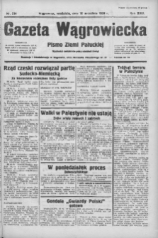 Gazeta Wągrowiecka: pismo ziemi pałuckiej 1938.09.18 R.18 Nr214