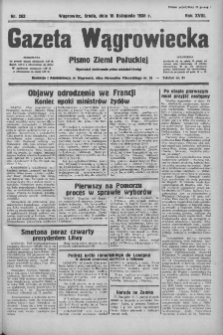 Gazeta Wągrowiecka: pismo ziemi pałuckiej 1938.11.16 R.18 Nr262