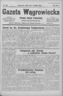 Gazeta Wągrowiecka: pismo ziemi pałuckiej 1938.12.07 R.18 Nr280