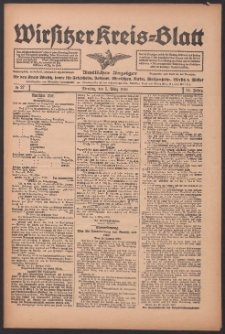 Wirsitzer Kreis-Blatt: Amtlicher Anzeiger für den Kreis Wirsitz 1918.03.05 Jg.74 Nr27