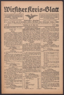 Wirsitzer Kreis-Blatt: Amtlicher Anzeiger für den Kreis Wirsitz 1918.03.29 Jg.74 Nr37