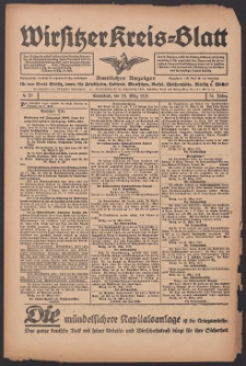 Wirsitzer Kreis-Blatt: Amtlicher Anzeiger für den Kreis Wirsitz 1918.03.30 Jg.74 Nr38