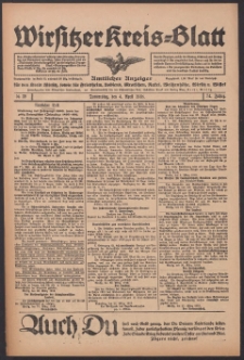 Wirsitzer Kreis-Blatt: Amtlicher Anzeiger für den Kreis Wirsitz 1918.04.04 Jg.74 Nr39