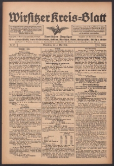 Wirsitzer Kreis-Blatt: Amtlicher Anzeiger für den Kreis Wirsitz 1918.05.04 Jg.74 Nr52