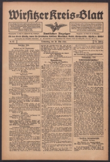 Wirsitzer Kreis-Blatt: Amtlicher Anzeiger für den Kreis Wirsitz 1918.05.30 Jg.74 Nr62