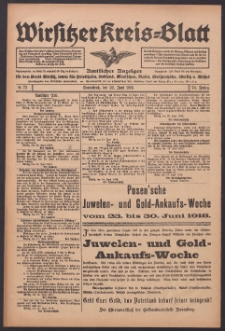 Wirsitzer Kreis-Blatt: Amtlicher Anzeiger für den Kreis Wirsitz 1918.06.22 Jg.74 Nr72