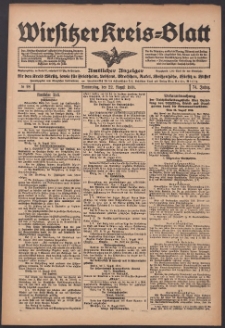 Wirsitzer Kreis-Blatt: Amtlicher Anzeiger für den Kreis Wirsitz 1918.08.22 Jg.74 Nr98