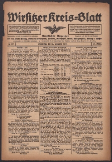 Wirsitzer Kreis-Blatt: Amtlicher Anzeiger für den Kreis Wirsitz 1918.09.19 Jg.74 Nr110