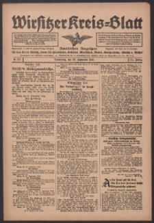 Wirsitzer Kreis-Blatt: Amtlicher Anzeiger für den Kreis Wirsitz 1918.09.26 Jg.74 Nr113