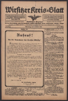 Wirsitzer Kreis-Blatt: Amtlicher Anzeiger für den Kreis Wirsitz 1918.10.17 Jg.74 Nr122