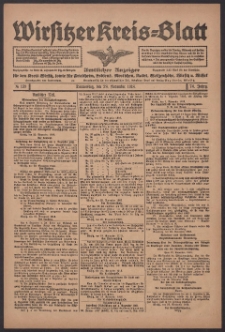 Wirsitzer Kreis-Blatt: Amtlicher Anzeiger für den Kreis Wirsitz 1918.11.28 Jg.74 Nr139