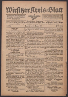 Wirsitzer Kreis-Blatt: Amtlicher Anzeiger für den Kreis Wirsitz 1918.12.14 Jg.74 Nr146