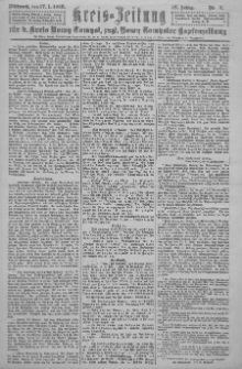 Kreis-Zeitung f&uuml;r d. Kreis Nowy-Tomysl: zugl. Nowy-Tomysler Hopfenzeitung 1923.01.17 Jg.48 Nr7