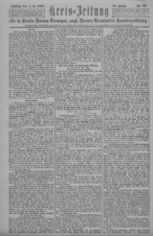 Kreis-Zeitung f&uuml;r d. Kreis Nowy-Tomysl: zugl. Nowy-Tomysler Hopfenzeitung 1923.06.01 Jg.48 Nr62