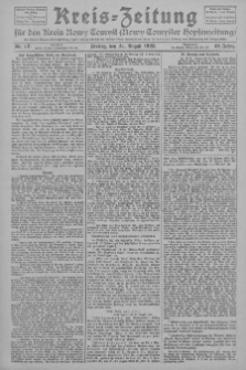 Kreis-Zeitung f&uuml;r d. Kreis Nowy-Tomysl: zugl. Nowy-Tomysler Hopfenzeitung 1923.08.24 Jg.48 Nr97