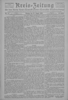 Kreis-Zeitung f&uuml;r d. Kreis Nowy-Tomysl: zugl. Nowy-Tomysler Hopfenzeitung 1923.08.27 Jg.48 Nr98