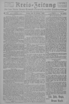 Kreis-Zeitung f&uuml;r d. Kreis Nowy-Tomysl: zugl. Nowy-Tomysler Hopfenzeitung 1923.10.12 Jg.48 Nr118