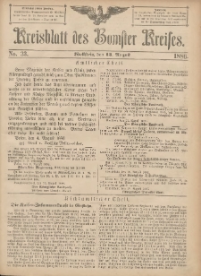 Kreisblatt des Bomster Kreises 1886.08.13 No.33