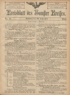 Kreisblatt des Bomster Kreises 1886.09.10 No.37