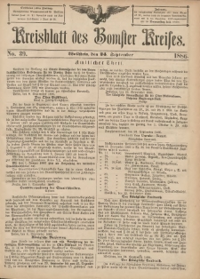 Kreisblatt des Bomster Kreises 1886.09.24 No.39