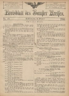 Kreisblatt des Bomster Kreises 1886.10.01 No.40
