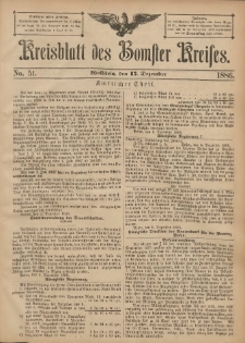 Kreisblatt des Bomster Kreises 1886.12.17 No.51