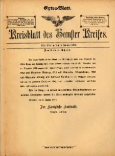 Extra-Blatt. Kreisblatt des Bomster Kreises 1897.01.05